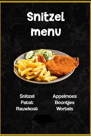 Schnitzel menu