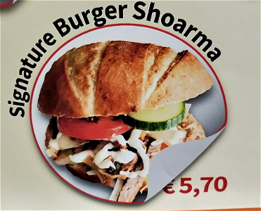 Signature burger Shoarma