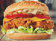 Tower chicken burger