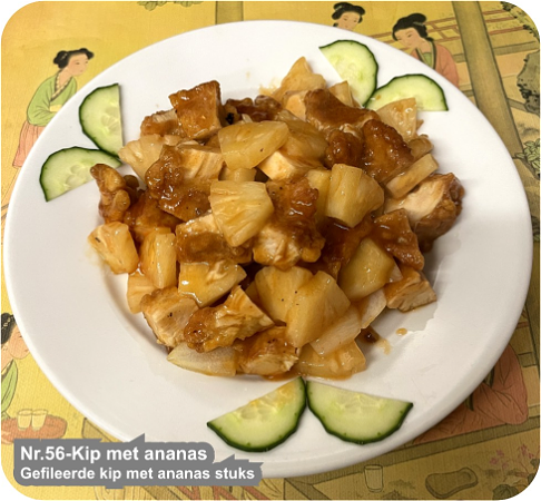 Gepaneerde kip met ananas