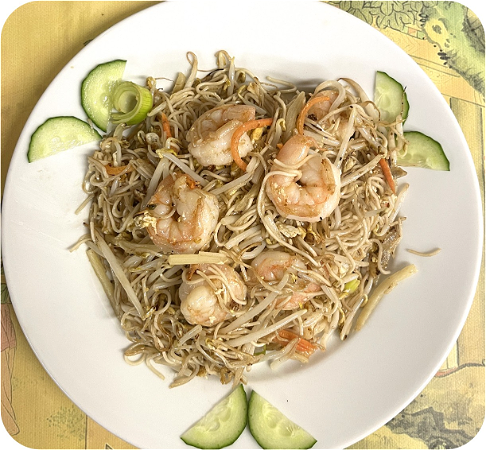 Mihoen/Chinese Bami met garnalen