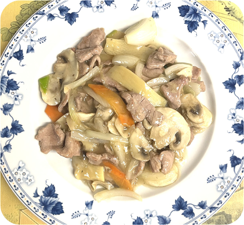 Varkensvlees met champignons