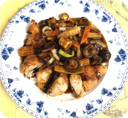 Peking eend met Chinese champignons