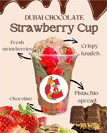 Dubai Chocolate Strawberry cup