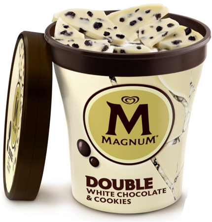 magnum double white chocolate & cookies