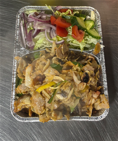 Doner kebab schotel mix groenten Groot