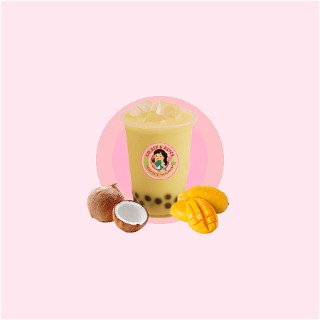 Mango coconut milk tea