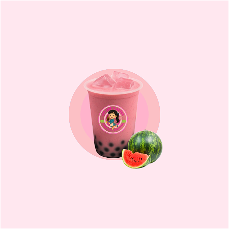 Watermelon milk tea