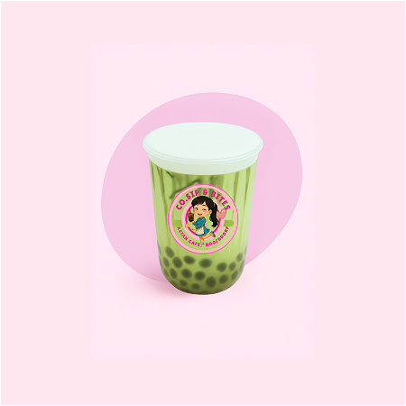 Pistachio cream cheese milk tea