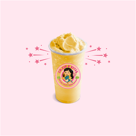 Mango bubble tea slush