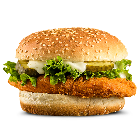 Hot Dragon Crunchy Chicken Burger Menu (Pittig)
