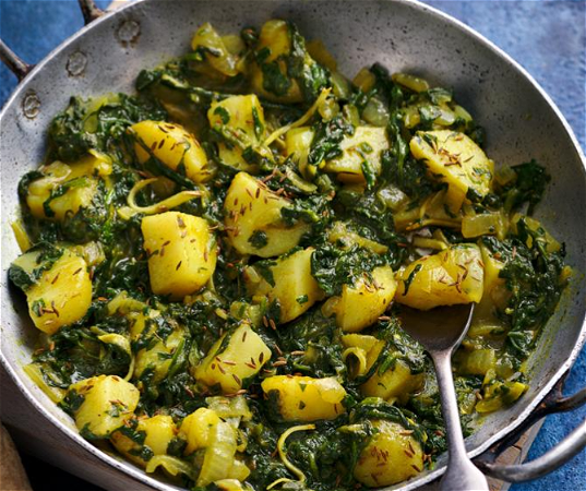 Spinach  Aloo