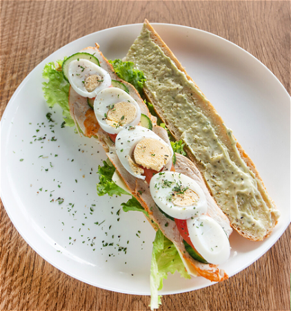 Baguette gezond kip