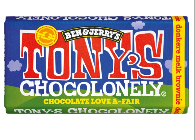 Tony's Chocolonely reep Donkere Melkchocolade Browniestukjes