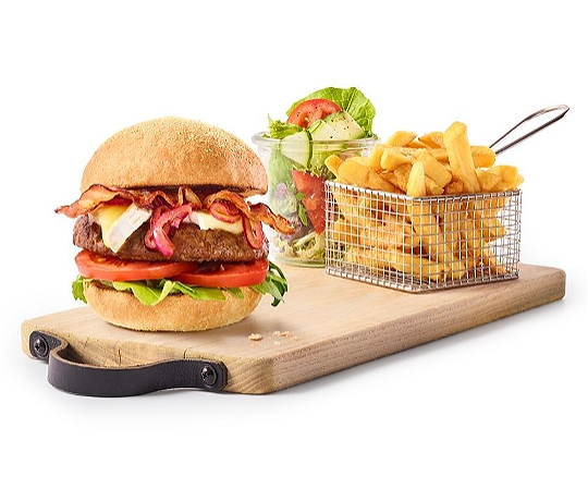 Pesto burger menu