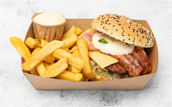Veggie cheese burger menu