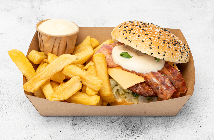 BBQ Bacon Cheesy burger menu