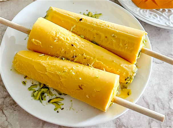 Mango kulfi ice