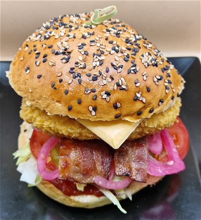 Crispy chicken burger de Lekpoort