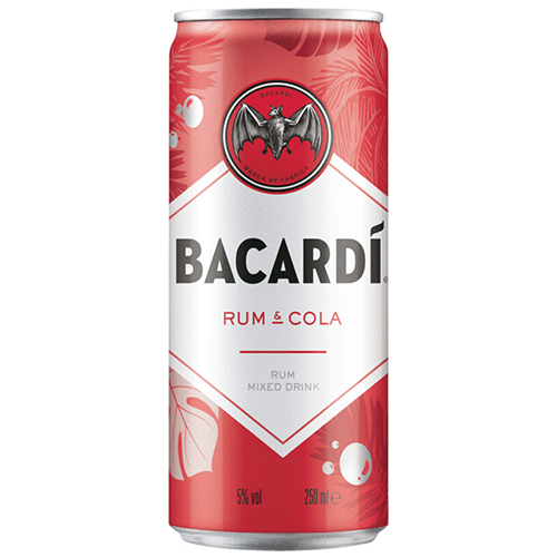 4x Bacardi cola blik