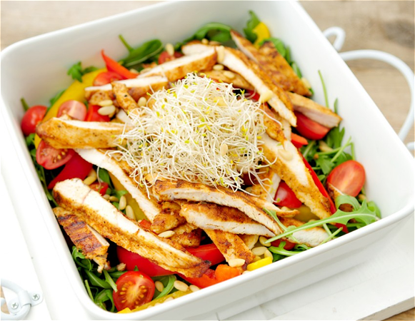 Maaltijdsalade Kippendij