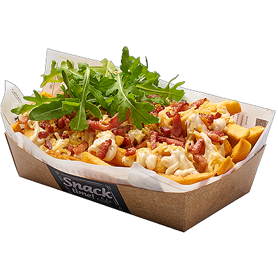 Loaded fries pesto parmezaan