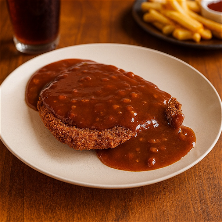 Schnitzel  met zigeunersaus (ca. 250gr)