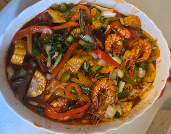 Pikante garnalen klein