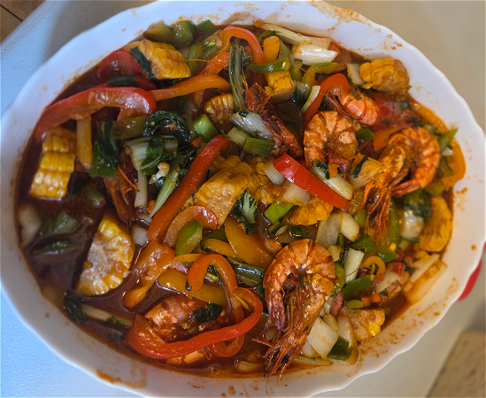 Pikante garnalen groot