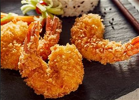 Gamba tempura (gepaneerde garnalen)