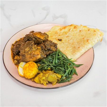 Roti met kip met bot