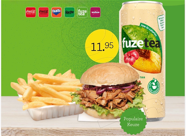 Broodje doner menu(kip)
