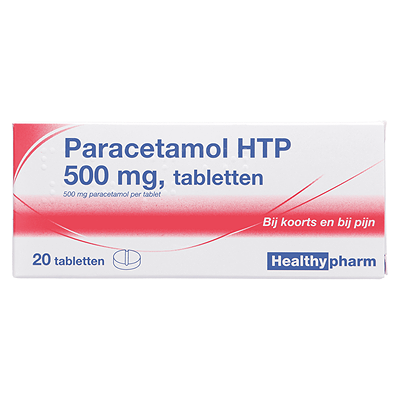 Healthypharm Paracetamol tabletten 500 mg, 20 stuks