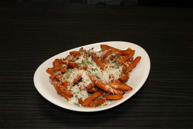 Sweet potato fries parmesan