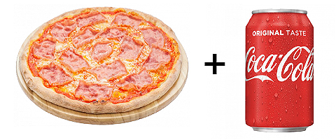 Pizza + Frisdrank + Saus