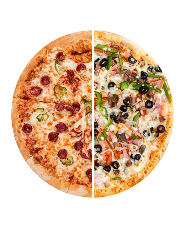 Pizza mezzo de mezzo