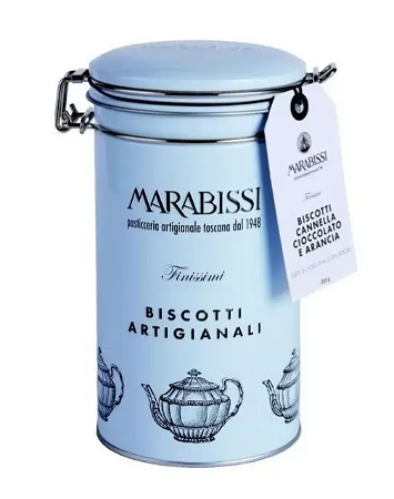 Marabissi Biscotti canella, cioccolato e arancia in latta