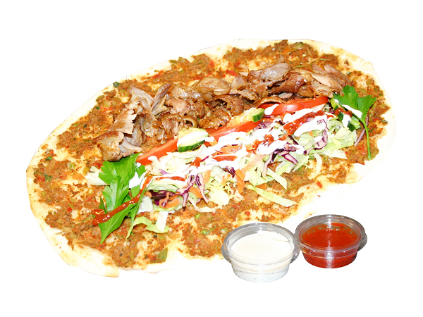 Turkish pizza met doner