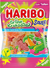 Haribo grune krokodile zuur