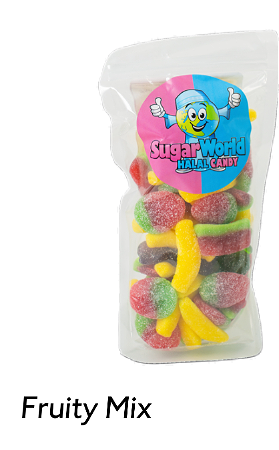  Actie Sugar world fruit mix 150g