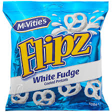 Flipz white fudge 120g