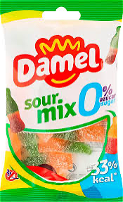 Damel sour mix candy 90g zero sugar