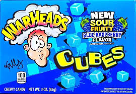Warheads cubes blueraspberry Flavour 85g