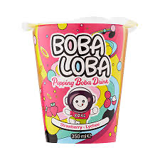 Boba strawberry lychee