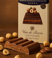VAN DE BOOM HANDMADE HAZELNUT CHOCOLADE 100GR 