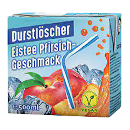 Durstlöscher eistee pfirsich smaak 0,5l