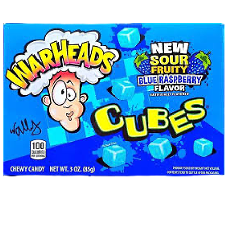 Warheads cubes blueraspberry Flavour 85g