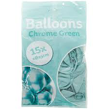 Chrome ballonnen zakje 15stks