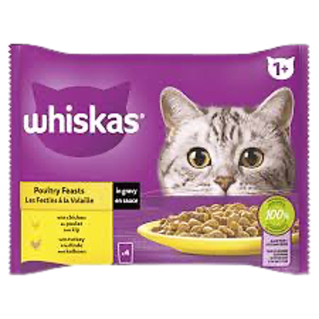 Whiskas maaltijdzakjes gevolgelde 4x85g