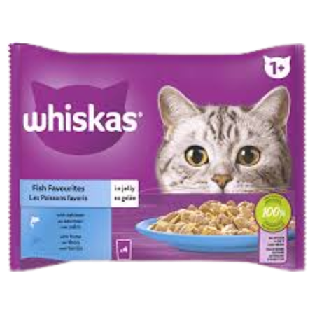 Whiskas maaltijdzakjes zalm+tonijn 4x85g